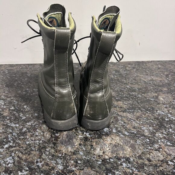 Vintage Red Wing Irish Setter Boots Mens 10.5 D Green Leather Rare 60s Work Wear main image 8